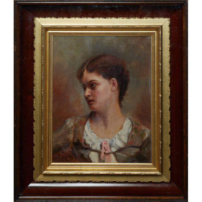 Appraisal: Continental School Portrait of a Young Woman th early th