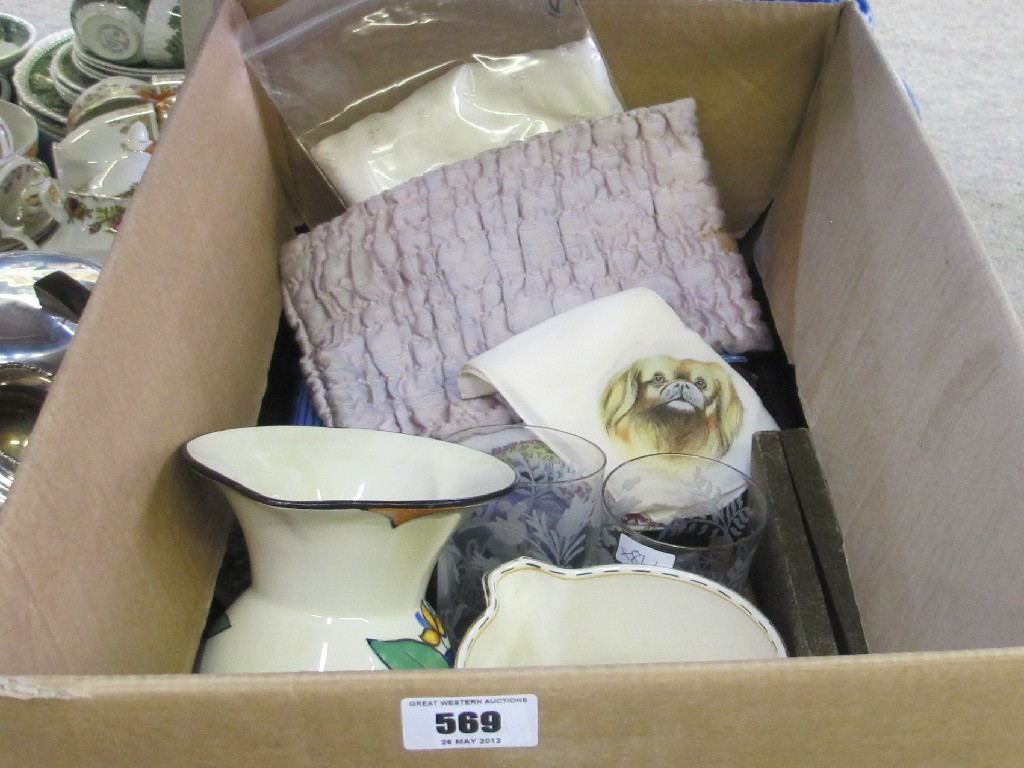 Appraisal: Mixed lot comprising ceramics glass bags boxed cutlery etc