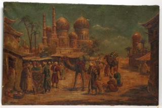 Appraisal: Charles Wolfert German b Being a large Orientalist depiction of