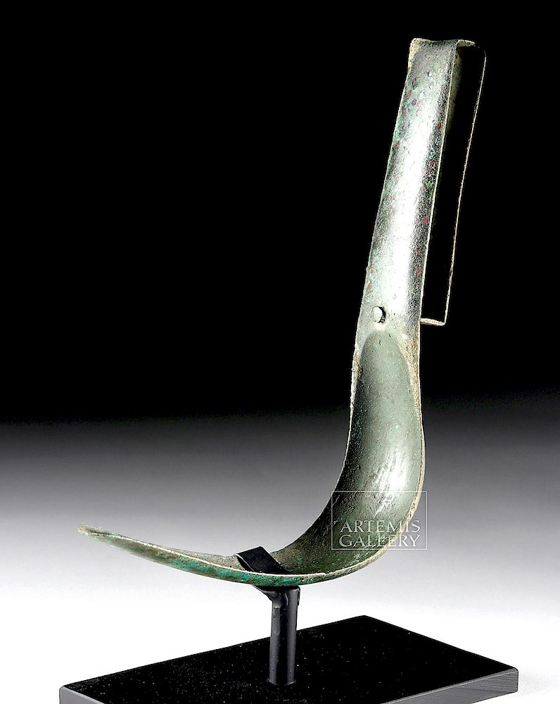 Appraisal: Near-Choice Roman Hammered Bronze Strigil Originally Listed At Roman Imperial