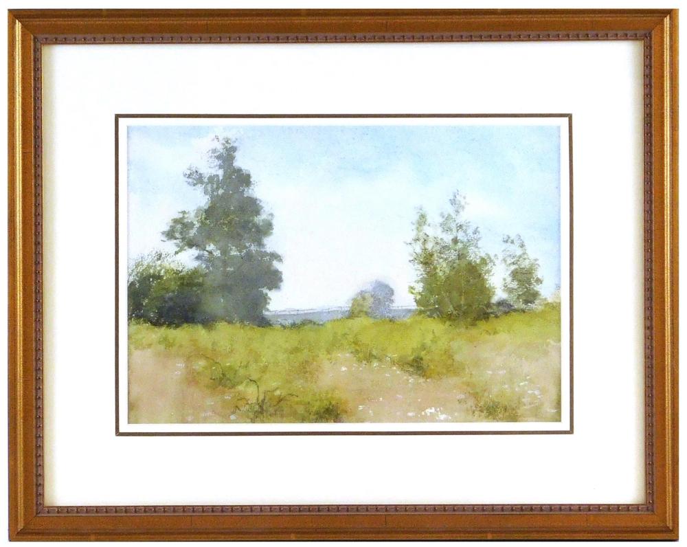 Appraisal: Fannie Burr Connecticut - Landscape with Trees c watercolor and