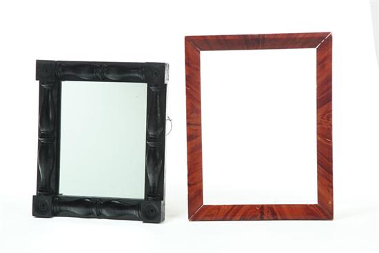 Appraisal: TWO FRAMES American mid th century Beveled with original flame