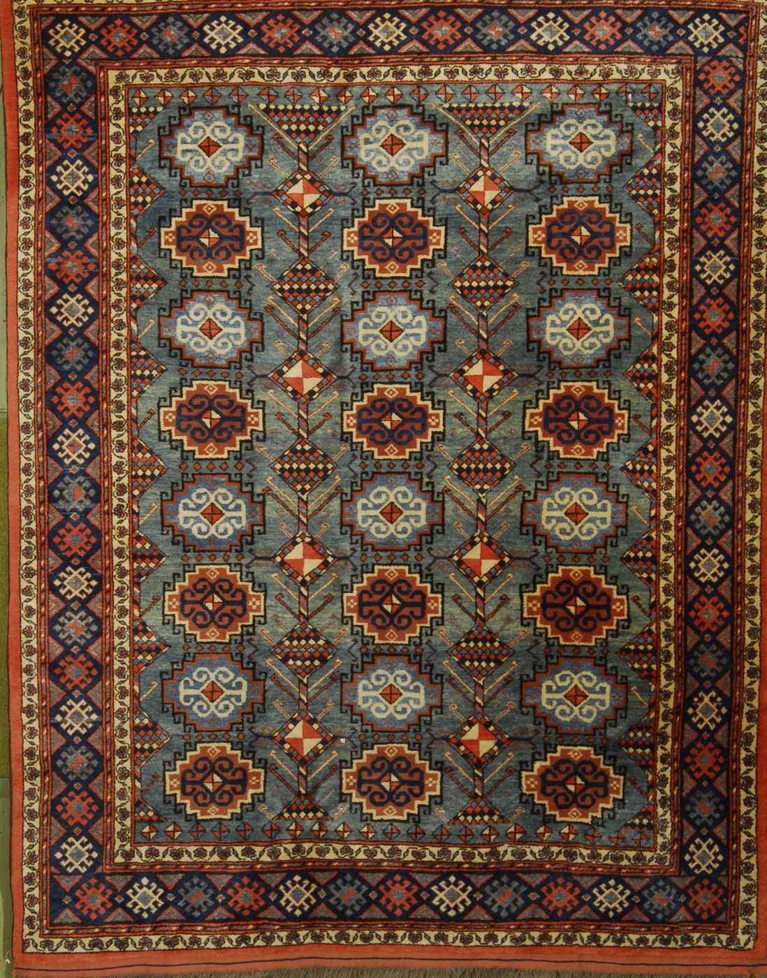 Appraisal: ORIENTAL RUG TRIBAL DESIGN ' x ' '' Five rows