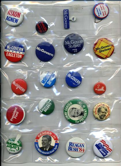 Appraisal: Lot Album holding American Political Campaign Buttons Pins - Approx