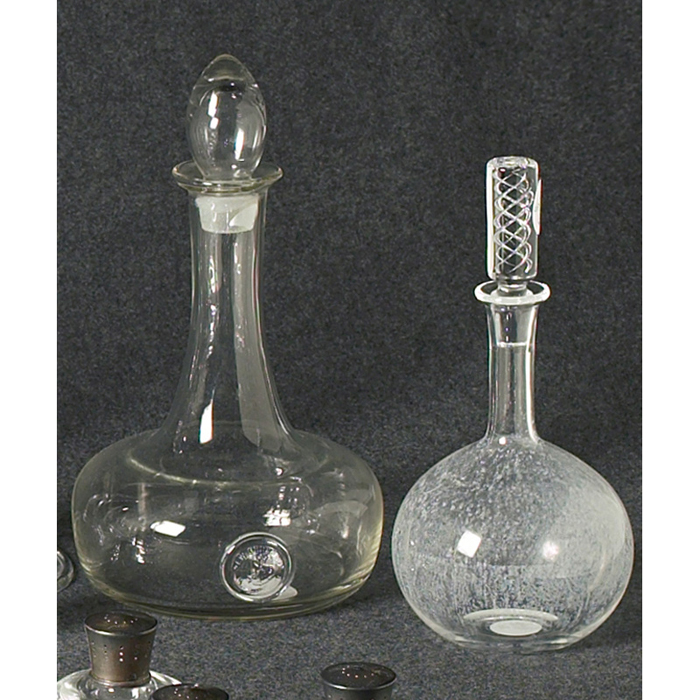 Appraisal: Steuben bottle clear with applied emblem for the New Bedford