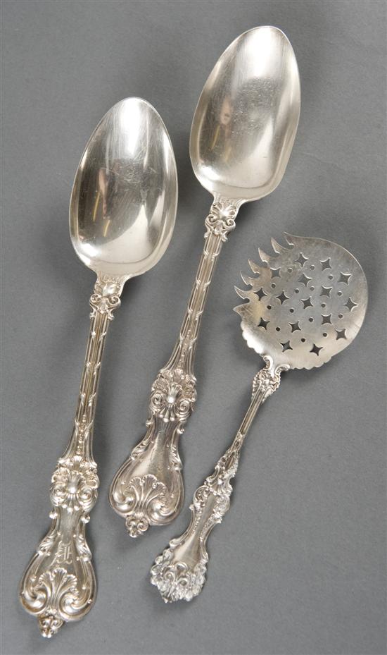 Appraisal: Group of Whiting sterling serving pieces c serving spoons in