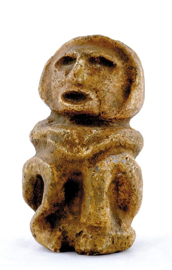 Appraisal: Pre-Colombian effigy-form pipe seated figure with vented top and back