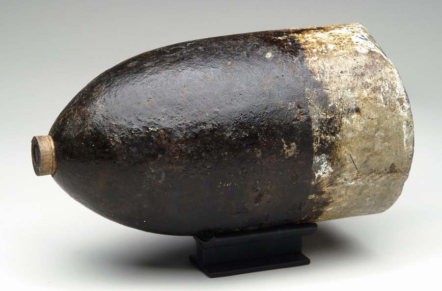 Appraisal: BRITISH RIFLED -POUNDER BRITTEN SHELL Excavated One of only two