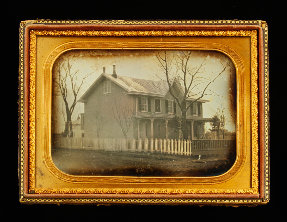 Appraisal: - Plate Daguerreotype of House plate daguerreotype of outdoor scene