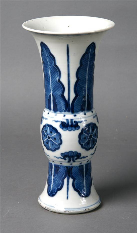 Appraisal: A Chinese Porcelain Beaker Vase Kangxi Height inches