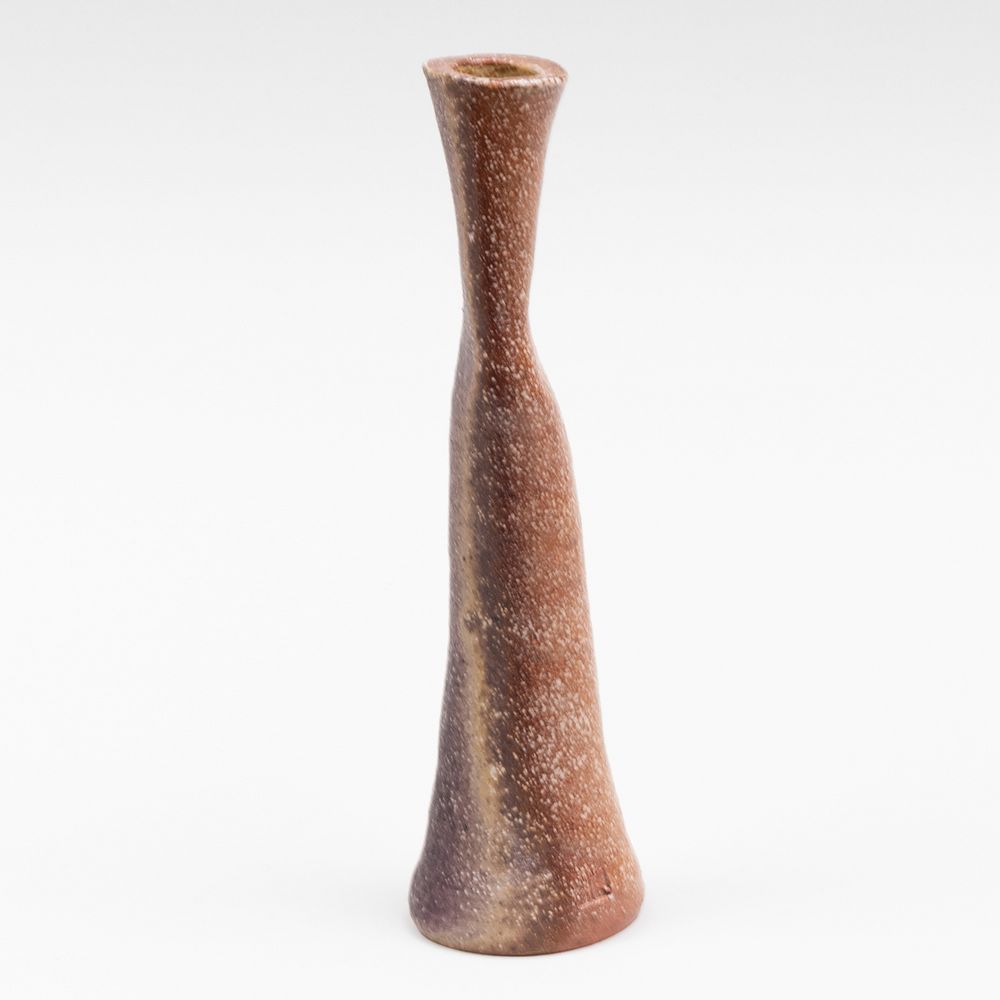 Appraisal: Karen Karnes Wood Fired Salt Glazed Bud Vase Impressed monogram