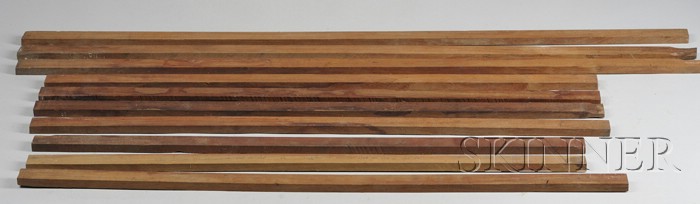 Appraisal: Ten Rectangular Pernambuco Violin Bow Blanks lengths to in