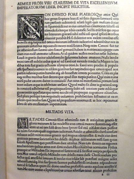 Appraisal: Early Printed Material amp Illuminated Manuscripts De vita excellentium imperatorum