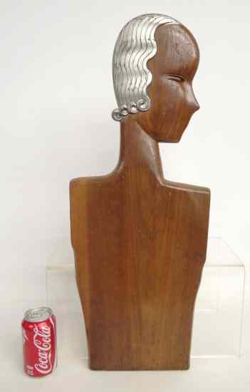 Appraisal: Art Deco wall mannequin '' Ht