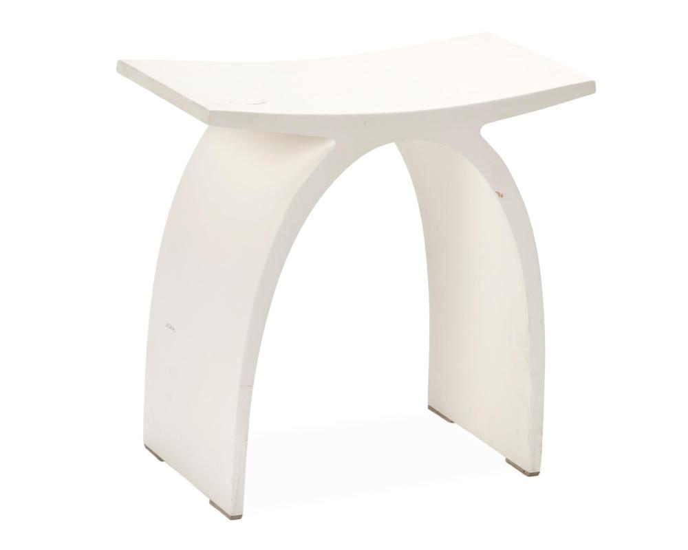 Appraisal: A LACAVA Ovale bathroom stool st Century With LACAVA mark