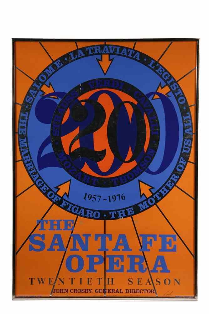 Appraisal: SILKSCREEN POSTER ON METALLIC PAPER - 'The Santa Fe Opera