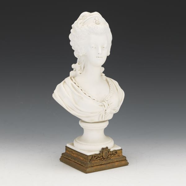 Appraisal: FRENCH BISQUE BUST OF MARIE ANTOINETTE x x French bisque