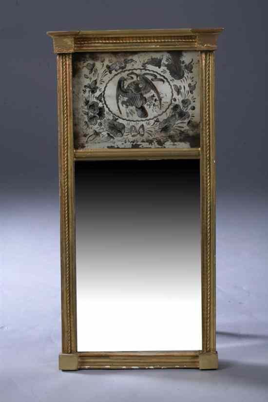 Appraisal: AMERICAN FEDERAL GILT GESSO OVER WOOD AND GLOMIS PIER MIRROR