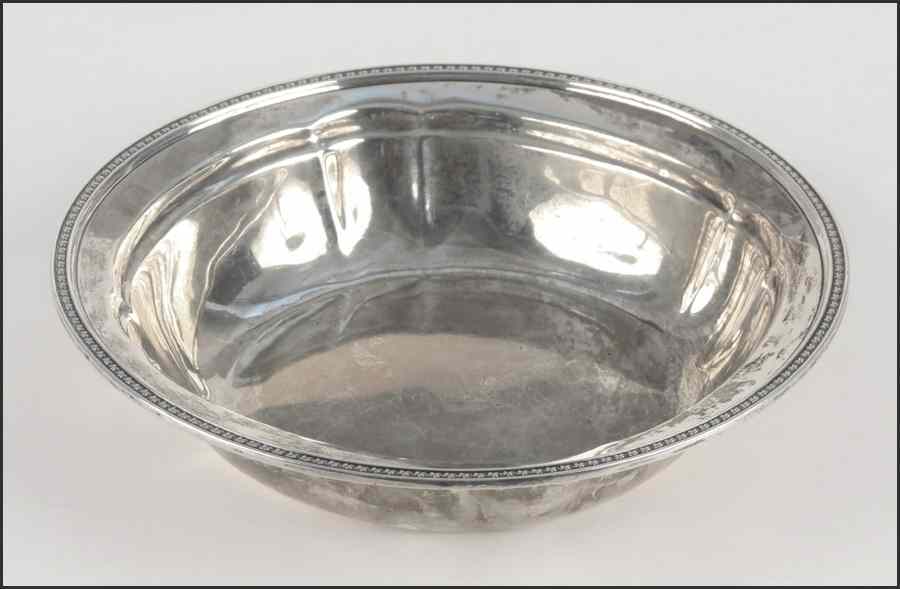 Appraisal: STERLING SILVER BOWL Reverse is engraved ''A L Hollenbeck Agricultural