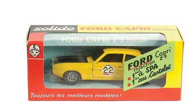 Appraisal: Solido No Ford Capri Rally Car - yellow black bonnet