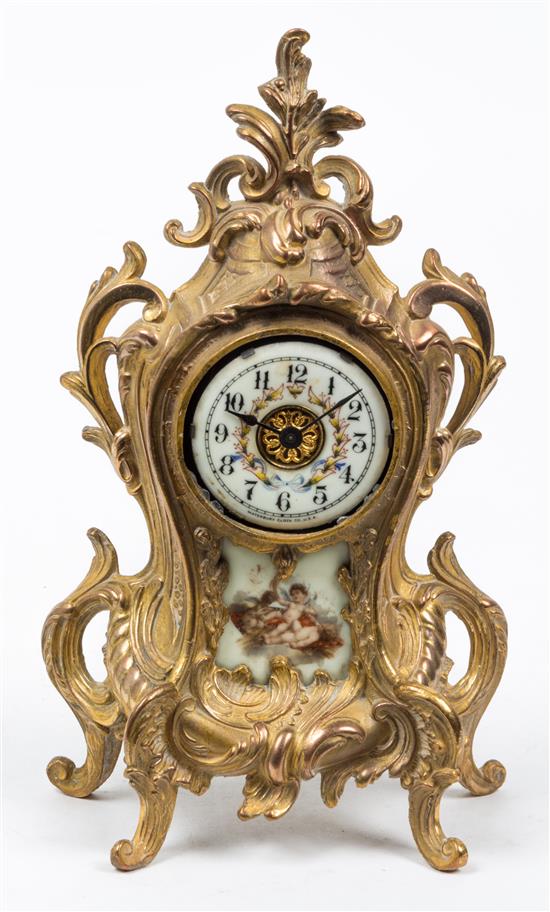 Appraisal: Sale Lot A Louis XVI Style Porcelain Inset Mantel Clock