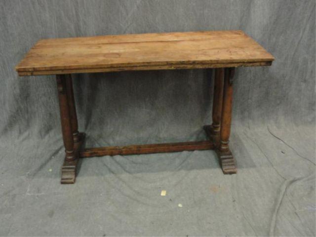 Appraisal: th th Century Italian Table As is-with splits to top