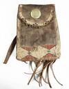 Appraisal: NATIVE AMERICAN BEADWORK - Probably Sioux ca Buffalo Hide Pouch