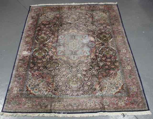 Appraisal: Finely Woven Roomsize Handmade Silk Carpet A magnificent carpet From