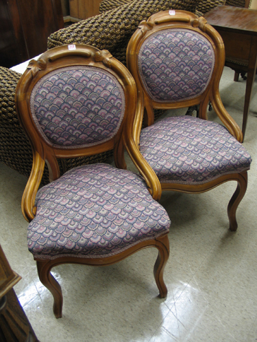 Appraisal: A PAIR OF VICTORIAN BALLOON-BACK SIDE CHAIRS American Rococo Revival