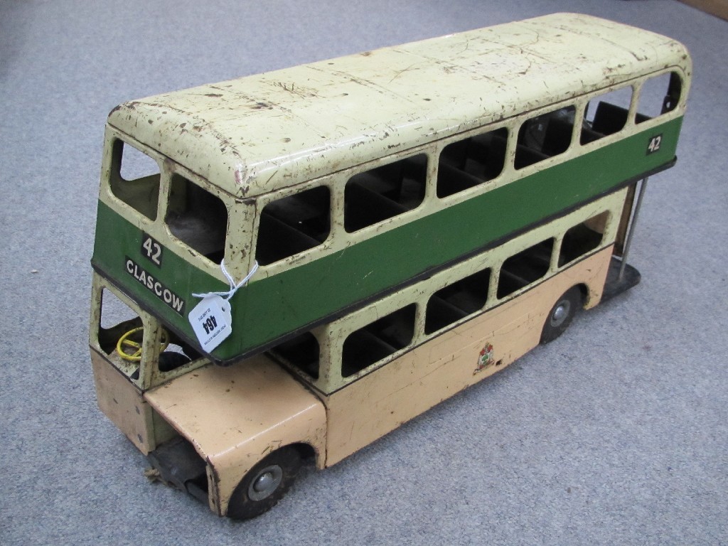 Appraisal: Tin plate toy double decker bus