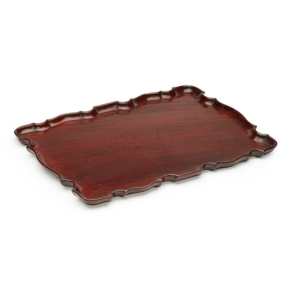 Appraisal: GEORGE III MAHOGANY PIECRUST TRAY TH CENTURY cm wide cm