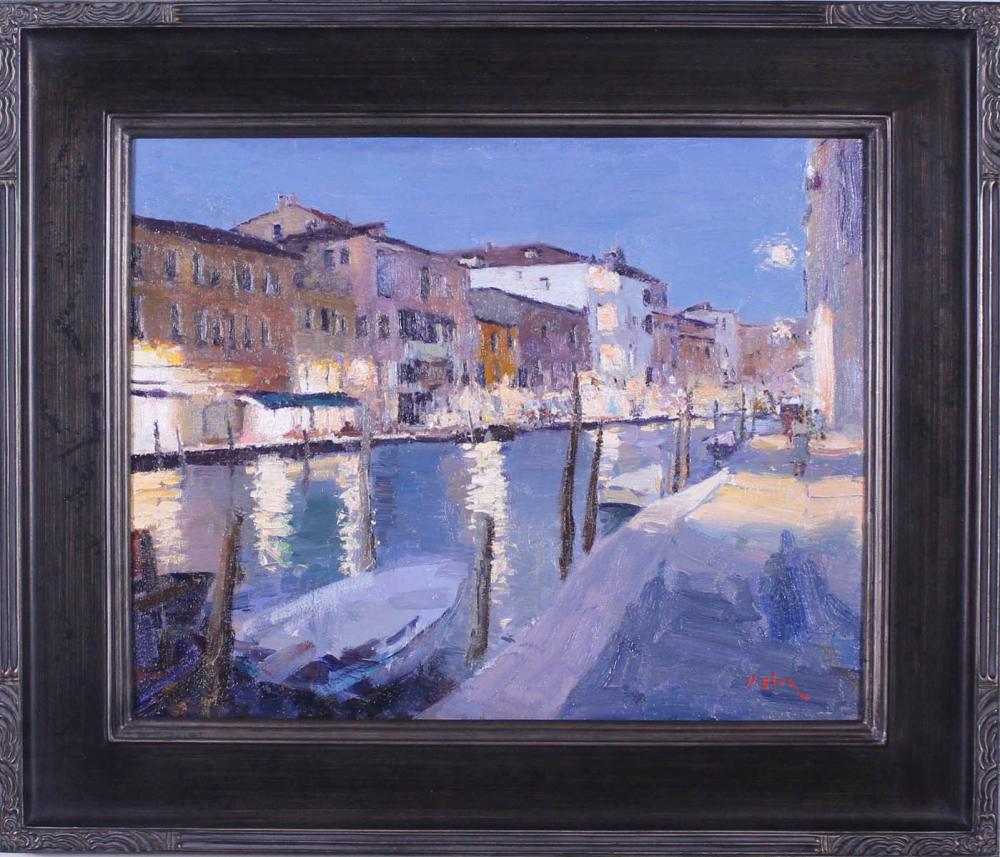 Appraisal: NICK STOQ United States st century oil on board Venice