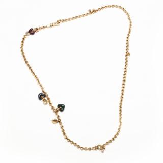 Appraisal: KT Gold and Gem Set Necklace La Nouvelle Bague the