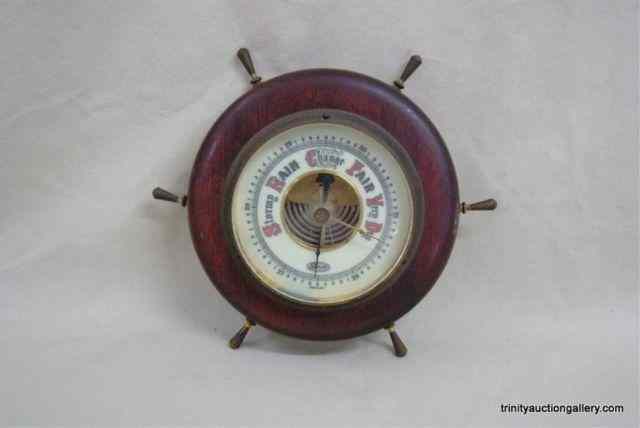 Appraisal: Vintage Stellar Ships Wheel BarometerThis is a very nice Stellar