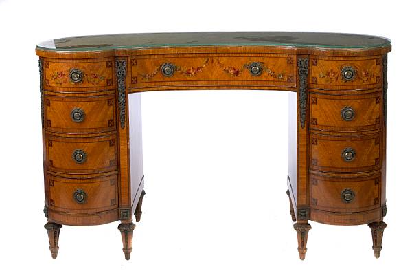 Appraisal: An Edwardian paint decorated desk in the manner of Angelica