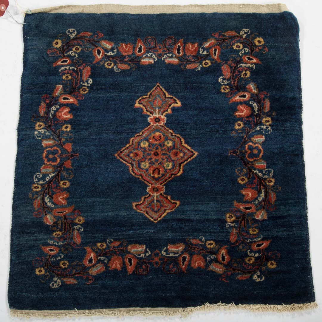 Appraisal: Antique Keshan scatter rug approx x Persia circa Condition Excellent