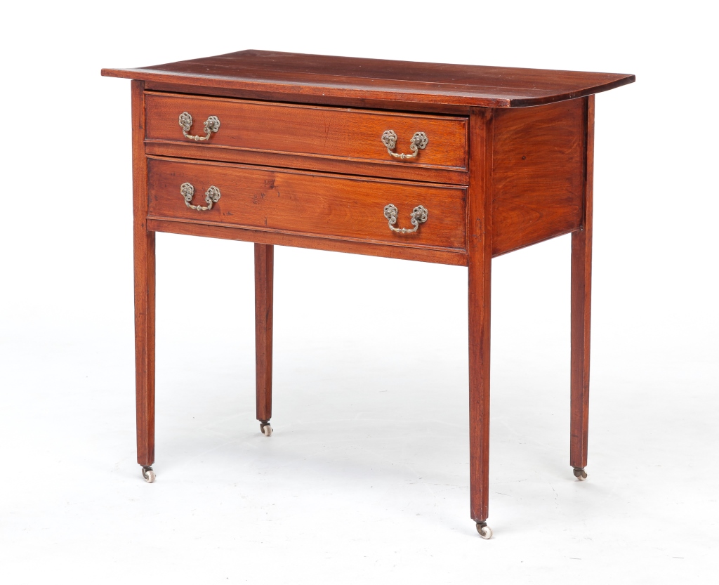 Appraisal: ENGLISH HEPPLWHITE WORK TABLE Second quarter th century mahogany and