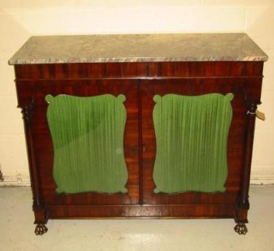 Appraisal: A VICTORIAN LILAC WOOD VENEERED SIDE CABINET the later grey