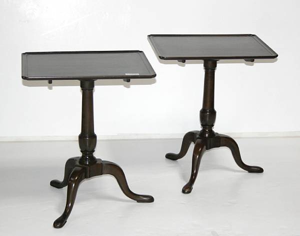 Appraisal: A pair of George III style mahogany side tables height