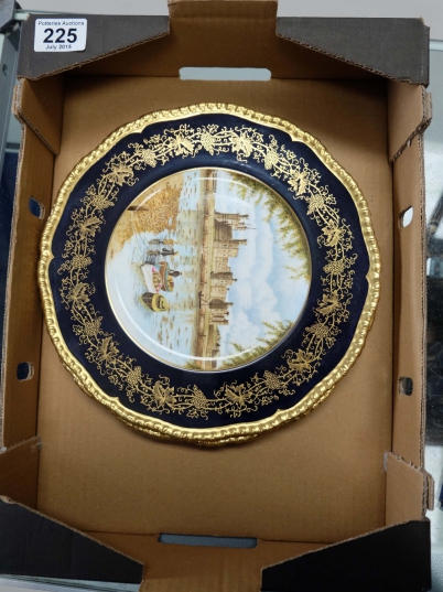 Appraisal: Coalport hand painted cabinet plate of Cararvon Castle by Derek