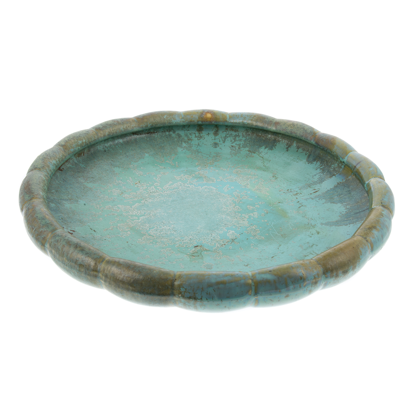 Appraisal: FULPER ART POTTERY SCALLOPED BOWL Circa stamped ink oval mark