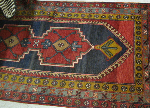 Appraisal: TWO SEMI-ANTIQUE PERSIAN AREA RUGS ' x ' Ardebil with