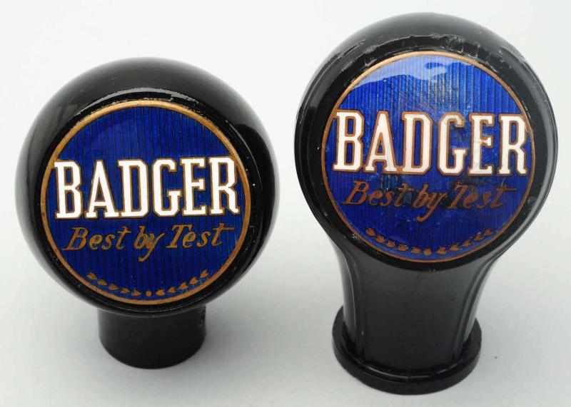 Appraisal: Lot of Badger Beer Tap Knobs Larger tap with scratching