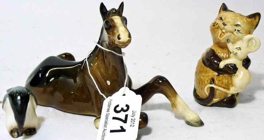 Appraisal: Beswick Shire Foal Comical Model of a Laughing Cat and