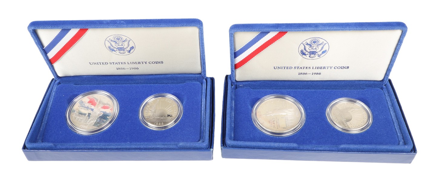 Appraisal: United States Liberty Coin proof sets Ellis Island one dollar