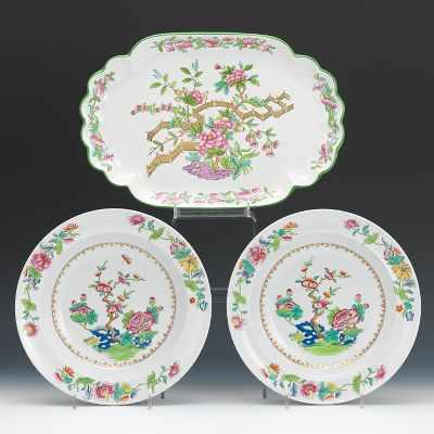 Appraisal: A Copeland Serving Tray and Two Spode Soup Plates Molded