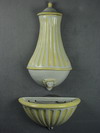 Appraisal: LAVABO - THREE PIECE TH C TERRA COTTA WALL MOUNT