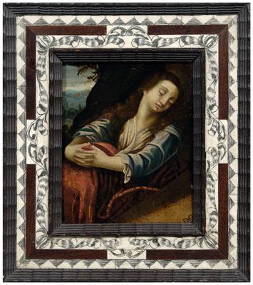 Appraisal: th century Old Master painting woman sleeping in a landscape