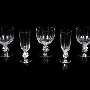 Appraisal: A Collection of Lalique Clos Vougeot Stemware Second Half th