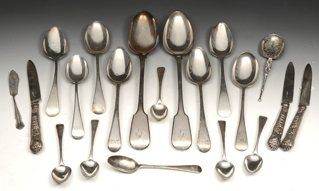 Appraisal: A LARGE COLLECTION OF MISCELLANEOUS SILVER WARES including a pair